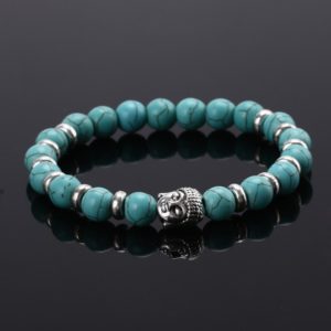 Buddha armband kralen turquoise crystal natuurstenen