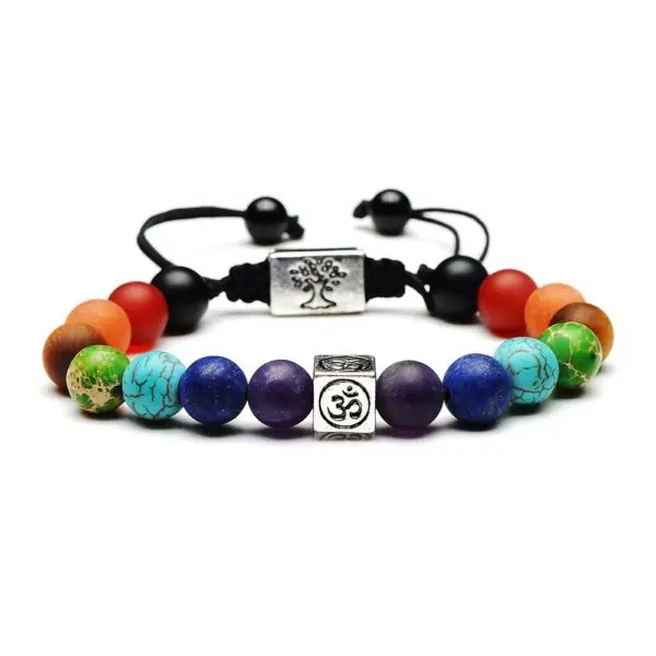 Chakra armband levensboom natuurstenen sieraad