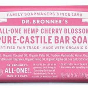 Cherry Blossom vaste zeep Dr Bronner's Bar soap 140gr