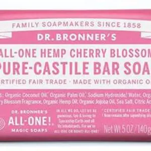 Cherry Blossom vaste zeep Dr Bronner's Bar soap 140gr