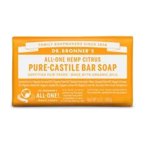 Citrus & orange vaste zeep Dr Bronner's Bar soap 140gr