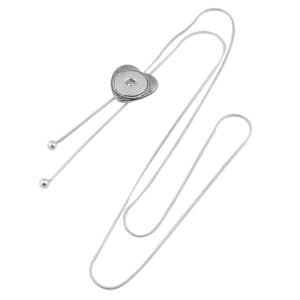 Clicks ketting hartvormig verstelbaar - button halsketting drukknoop 18 mm