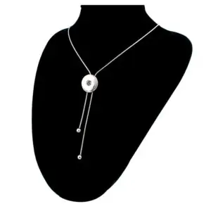 Clicks ketting rond verstelbaar button halsketting drukknoop 18 mm