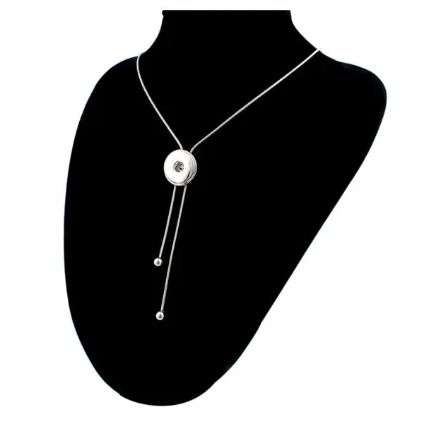 Clicks ketting rond verstelbaar button halsketting drukknoop 18 mm