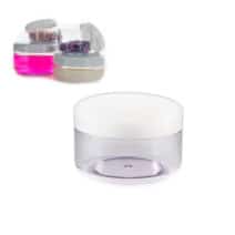 Cosmetica pot transparant 100 ml + witte schroef deksel