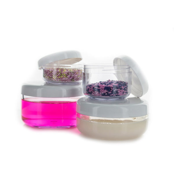 Cosmetica pot transparant 150ml + witte schroef deksel