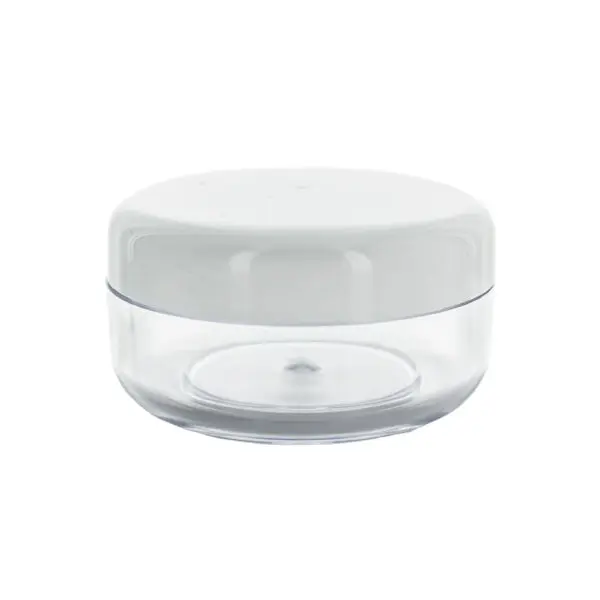 Cosmetica pot transparant 30ml + witte schroef deksel