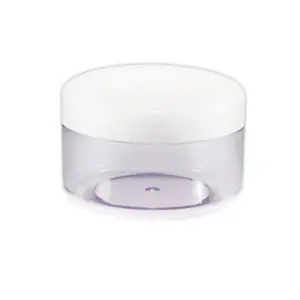 Cosmetica pot transparant 50ml + witte schroef deksel