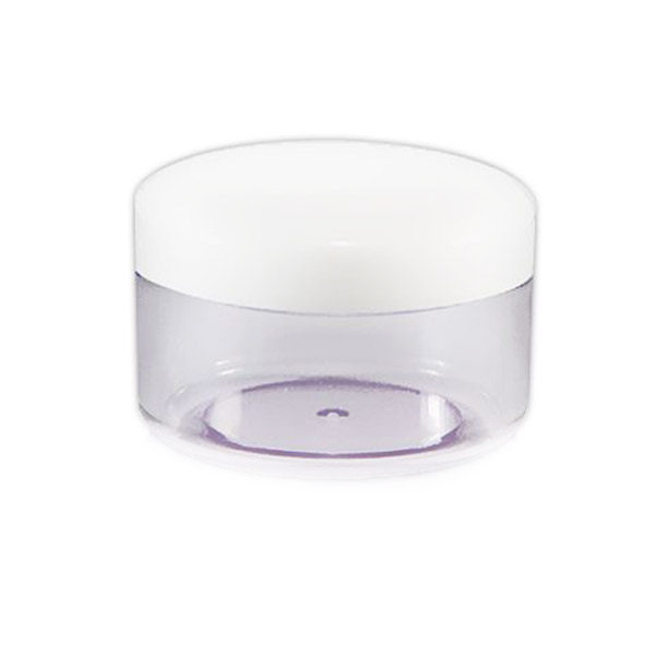 Cosmetica pot transparant 50ml + witte schroef deksel