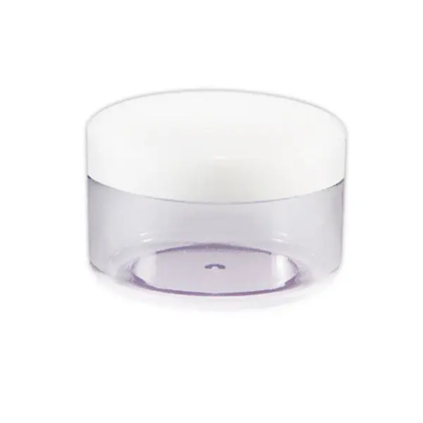Cosmetica pot transparant 50ml + witte schroef deksel