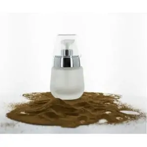 Crème flesje 30ml pomp dispenser matglas dispenser zilver + kap luxe glazen verpakking frosted