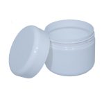 Witte cremepot 250ml kunststof pot met deksel voor cosmetica en verzorgingsproducten
