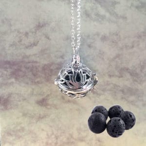 Diffuser aroma medaillon Lotusbloem parfum medaillon lavasteen