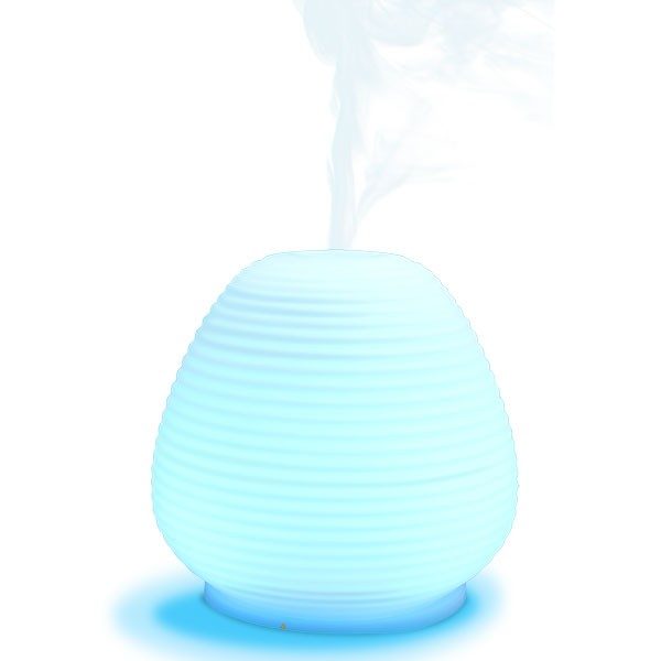 Diffuser Leisure glas - Aroma verspreider - blauw licht