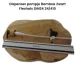 Dispenser pompje bamboe zwart DIN24 24/410 olie lotion zeep doseerpomp