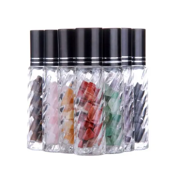 Edelsteen rollerflesjes edelstenen sierglas glas 10ml glazen parfumrollers essentiële olie rollers