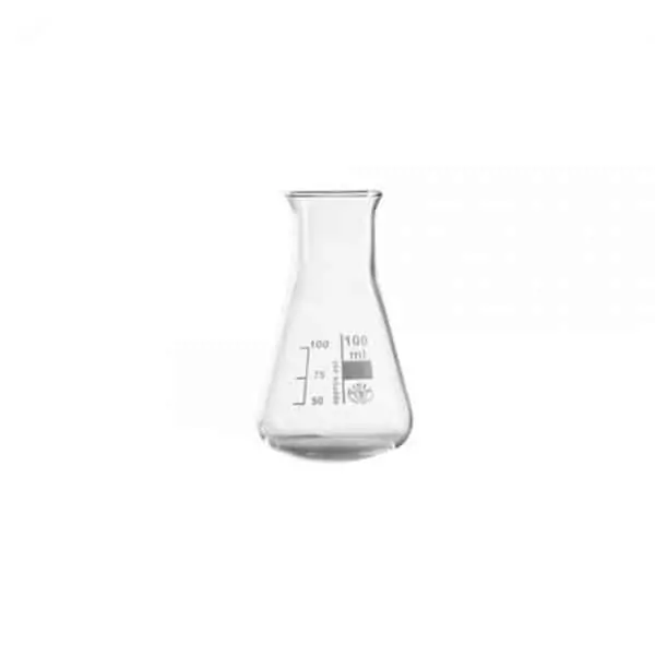 Erlenmeyer 100 ML Wijdmonds hittebestendig borosilicaat glas