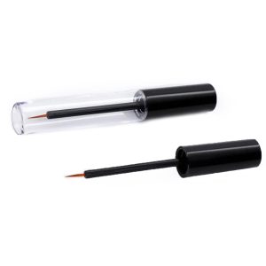 Eyeliner tube 10 ml zwarte dop + penseel kwastje - lege cosmetische verpakking