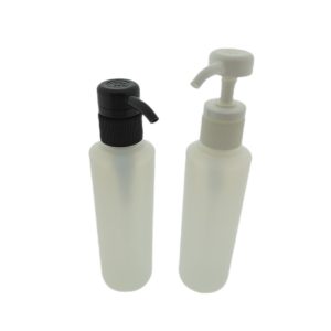 Fles 250ml HDPE mat transparant dispenser pomp +- 4cc