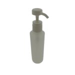 Fles 250ml HDPE mat transparant dispenser pomp wit +- 4cc