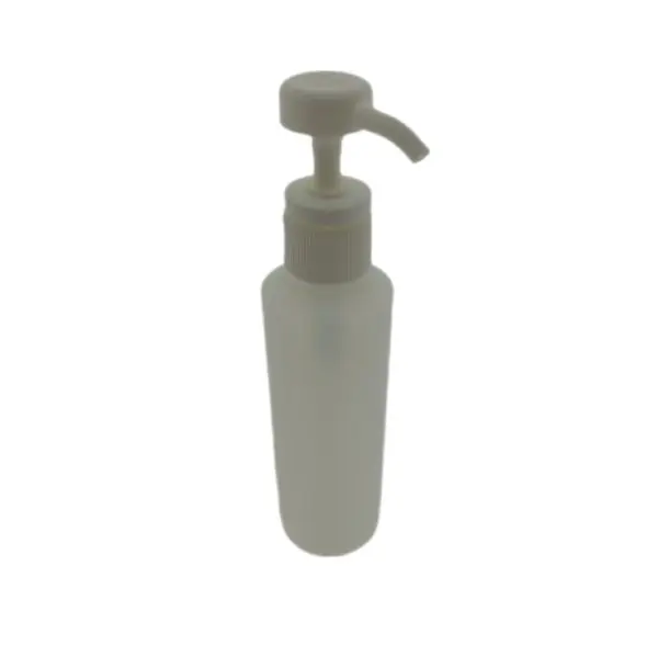 Fles 250ml HDPE mat transparant dispenser pomp wit +- 4cc