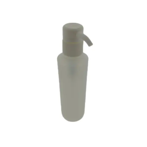 Fles 250ml HDPE mat transparant dispenser pomp wit +- 4cc