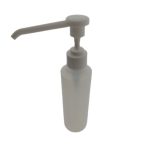 Fles 250ml HDPE mat transparant dispenser pomp wit lange tuit