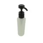 Fles 250ml HDPE mat transparant dispenser pomp zwart +- 4cc