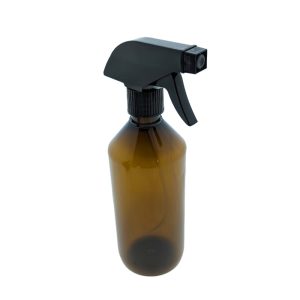 Fles 500ml amber bruin trigger sprayer verstuiver spraypistool zwart