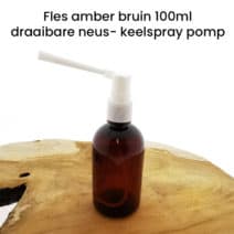 Fles amber bruin 100ml draaibare neus- keelspray pomp vernevelaar