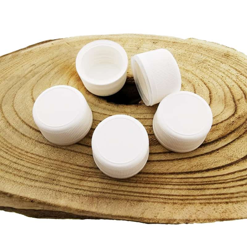 Fles doppen wit garantiesluiting schroefdop din28 28/410 (5 stuks) YBMC Fles doppen wit garantiesluiting schroefdop din28 28/410 (5 stuks) YBMC