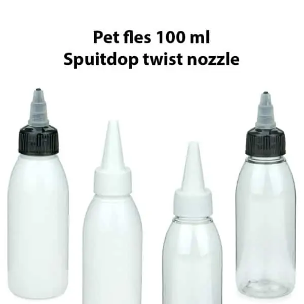 Fles draai spuitdop twist nozzle 100 ml doseerfles