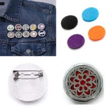 Flower broche speld parfum geur medaillon essentiële olie + pad