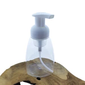 Foam schuim pomp dispenser fles transparant 300ml + Foamer zeeppomp wit