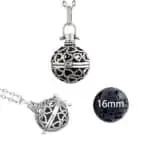 Geur ketting hartjes, aroma parfum medaillon lavasteen