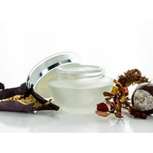 Glazen cosmetica pot mat glas luxe deksel crème, zalf, poeder potje 50ml