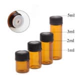 Glazen druppelflesje druppeldop monsterflesje amber glas essentiële olie