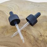 Glazen druppelpipet 60ml zwart D28 28/410 - pipetten
