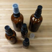 Glazen fles lotion pomp - 10ml t/m 100ml amber glas