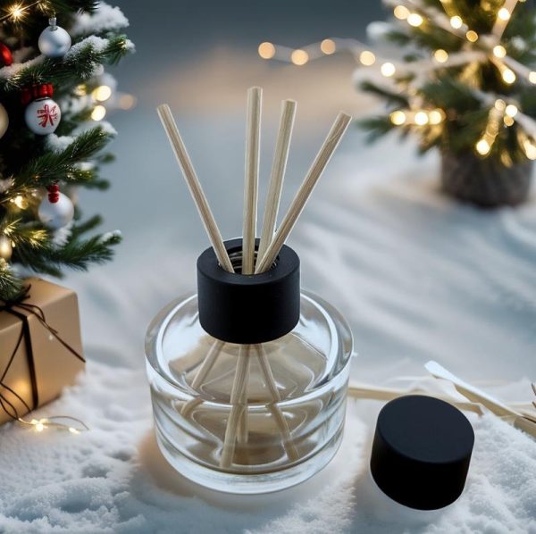 Glazen geurfles 100ml reed diffuser glas + Rotan geurstokjes riet