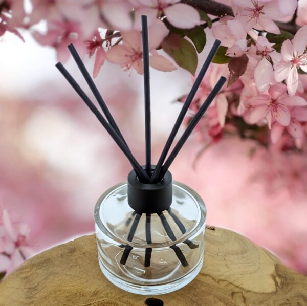 Glazen geurfles 100ml reed diffuser Rotan geurstokjes riet
