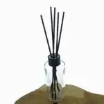 glazen geurfles 125ml reed diffuser glas mikado zwart geurstokjes