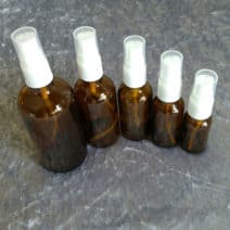 Glazen spray fles amber glas spray verstuiver vernevelaar