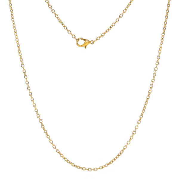 gouden halsketting losse kabel ketting karabijnsluiting goud kleur