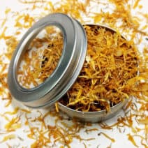 Goudsbloem blaadjes blikje 150 ml + kijkvenster - gedroogde Calendula 1e kwaliteit