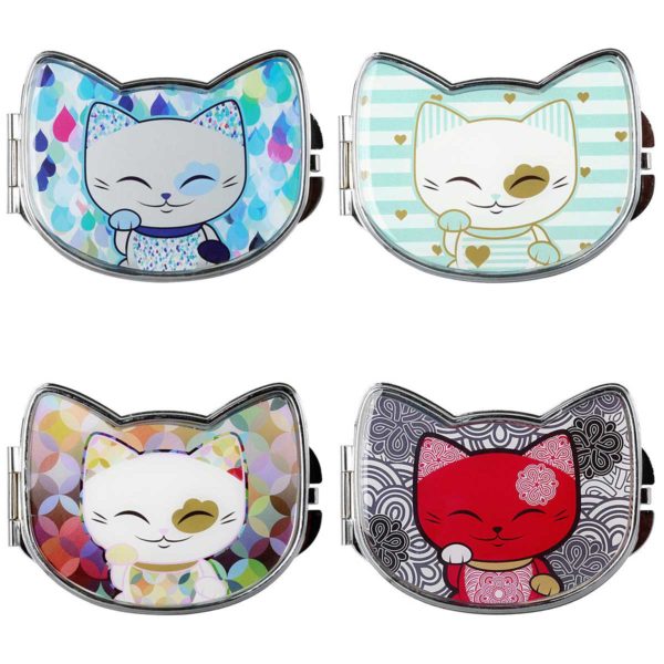 Handtas make up spiegeltje Mani the Lucky Cat