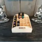 Houten dienblad display 30 vakken essentiële olie flesjes