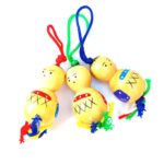 Houten Gelukspoppetjes extra groot 5,5 cm.