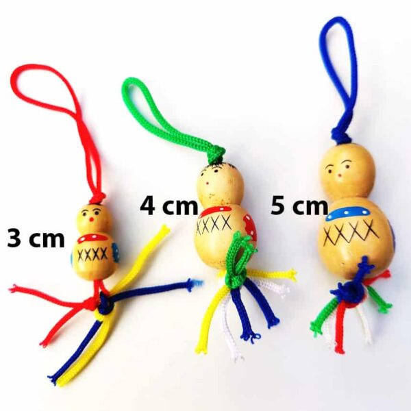 Houten Gelukspoppetje XXL 4 cm. Groot - Afbeelding 2