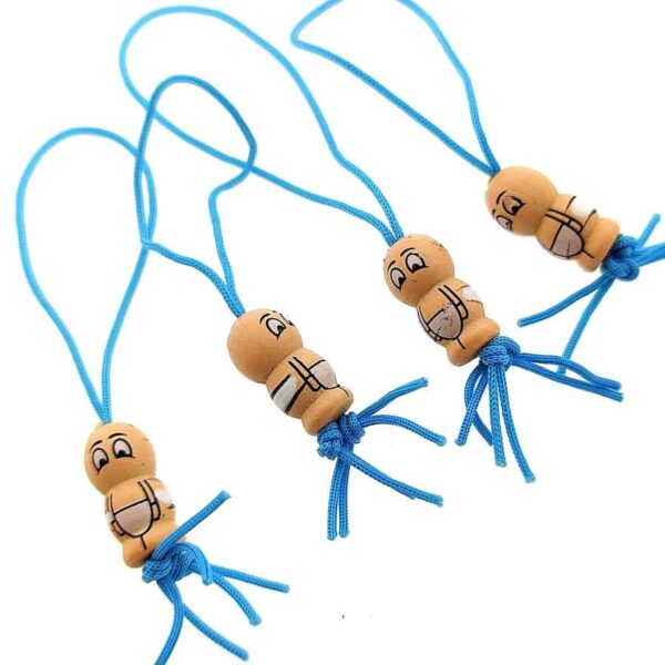 Houten Gelukspoppetjes Jongetjes baby blauw - Afbeelding 1